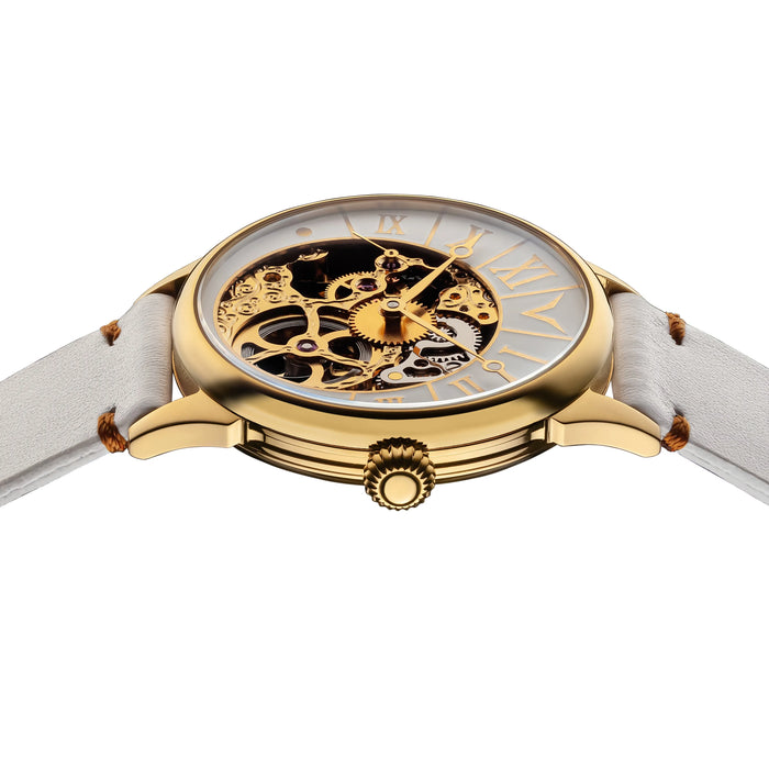 Handmade Unisex Skeleton Watch Art Deco Mechanical Timepiece