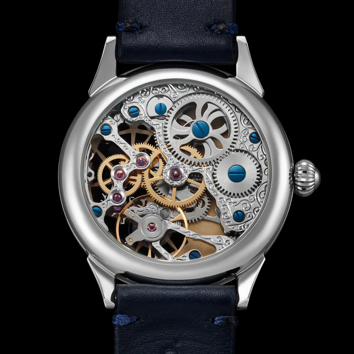 Steampunk Skeleton Mechanical Moon Watch – Space-Inspired Timepiece