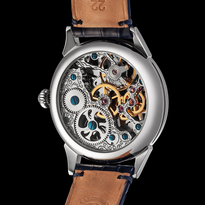 Handmade Skeleton Moon Watch – Space-Inspired Timepiece for Men