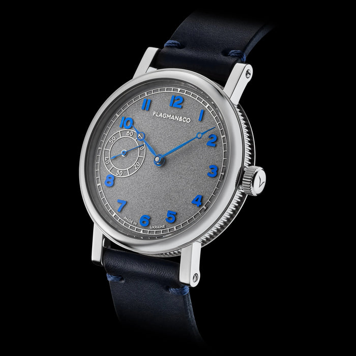 Handmade Dual Time Luxury Watch – New York-London Silver Dress Watch