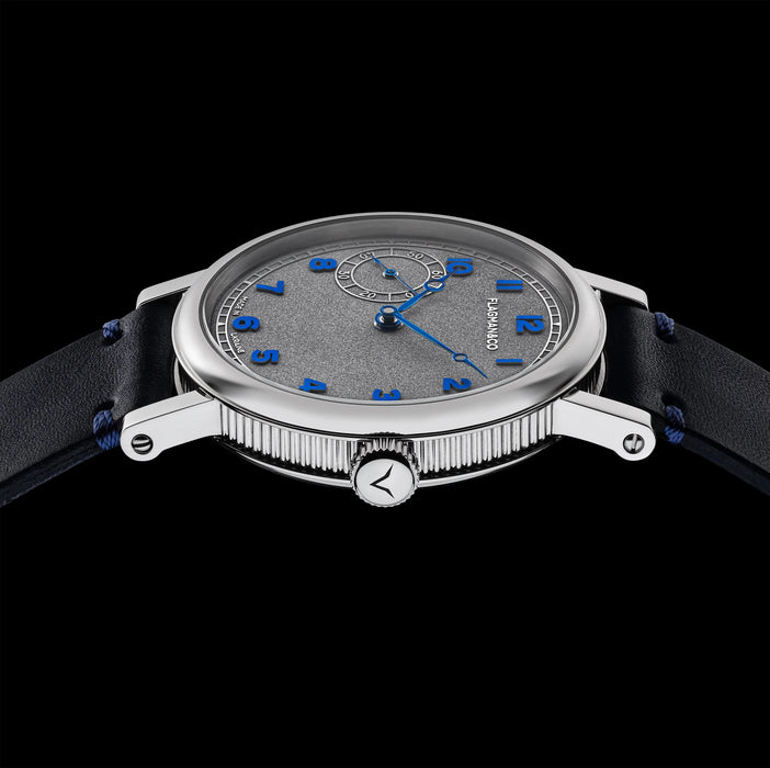 Handmade Dual Time Luxury Watch – New York-London Silver Dress Watch