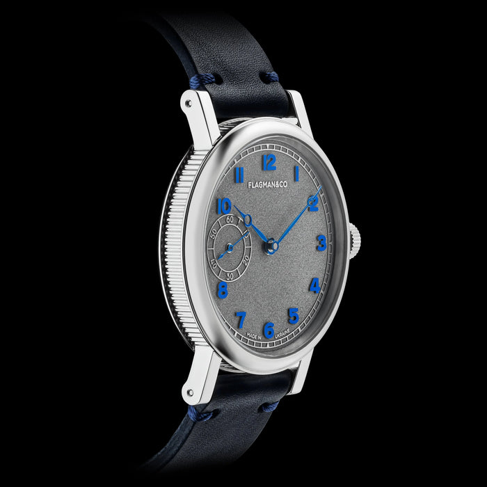 Handmade Dual Time Luxury Watch – New York-London Silver Dress Watch
