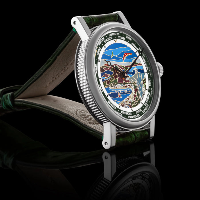 World Time Watch – Rio de Janeiro Handmade Art Deco Unisex Timepiece