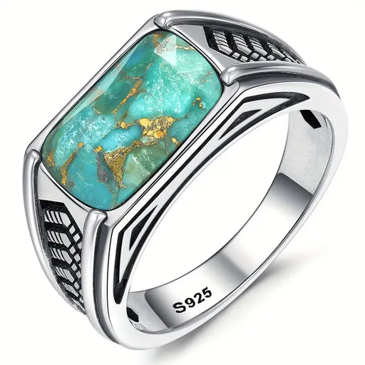 Handcrafted 925 Sterling Silver Turquoise Arrow Thumb Ring