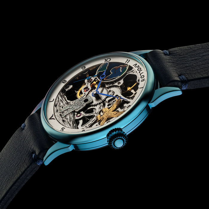 Artisan Skeleton Moon Watch – Apollo 11 Steampunk Handmade