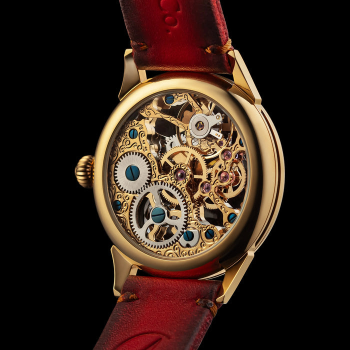 Designer Chinese Numbering Handcrafted Skeleton Watch