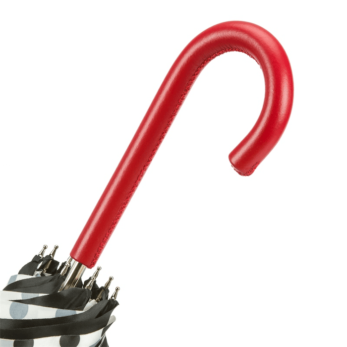 Unique Red Mouth Black Double Cloth Umbrella for Her