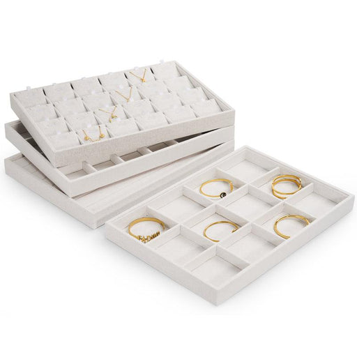 Linen Pendant Necklace Jewelry Multiple Display Tray