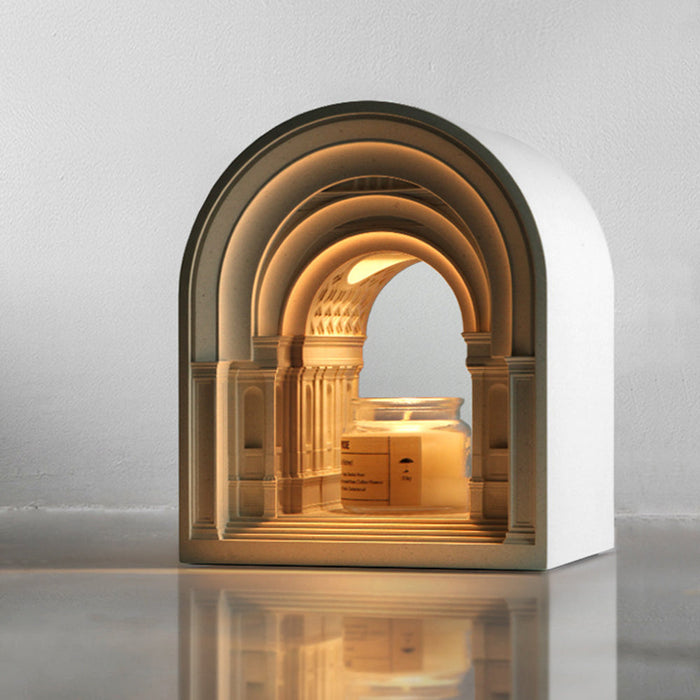 Elegant Aroma Candle Warmer with a Minimalist Table Lamp Design
