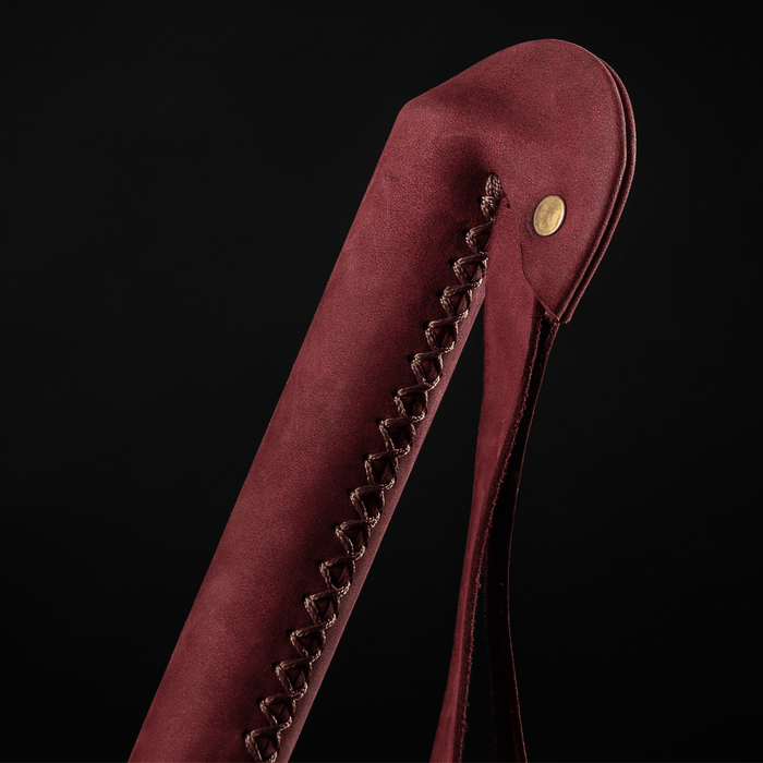 Leather Handle Walking Stick with Wrist Strap Unique Design