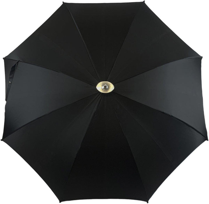 Handcrafted Leather Seat Umbrella - Black Color