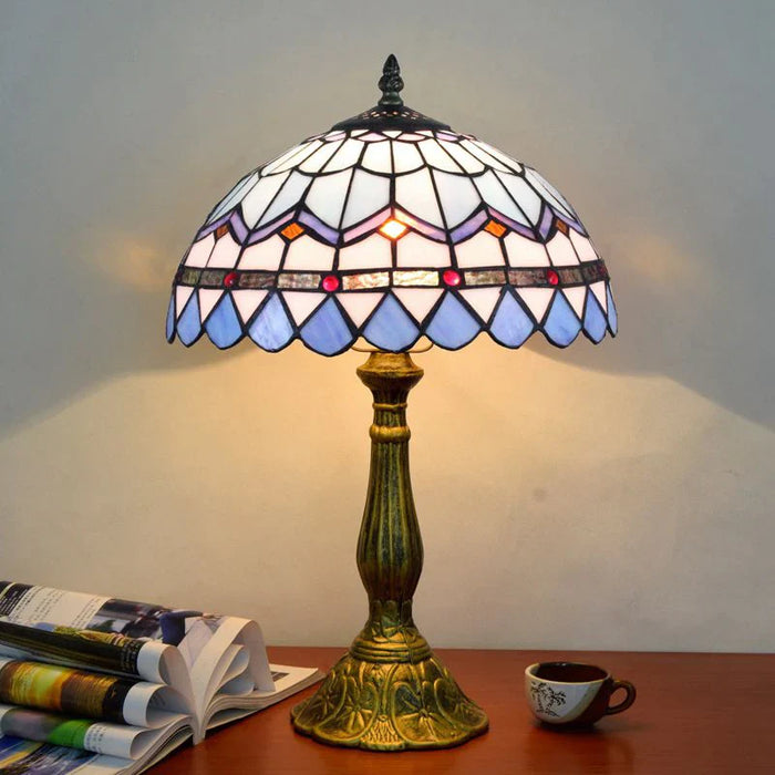 Modern Dome Shade Glass Table Lamp in Multicolor