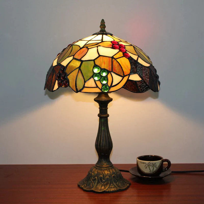 Modern Dome Shade Glass Table Lamp in Multicolor