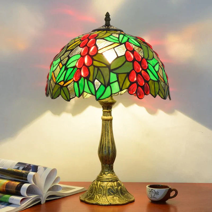 Modern Dome Shade Glass Table Lamp in Multicolor