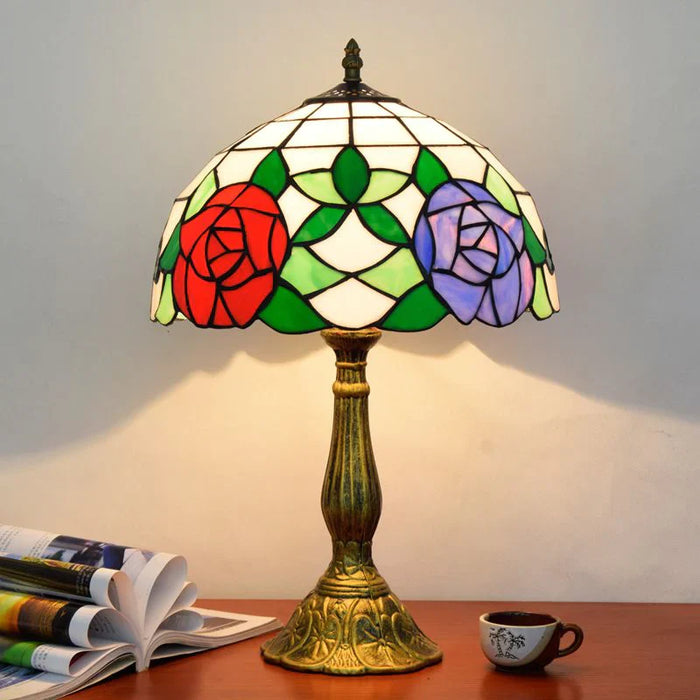 Modern Dome Shade Glass Table Lamp in Multicolor