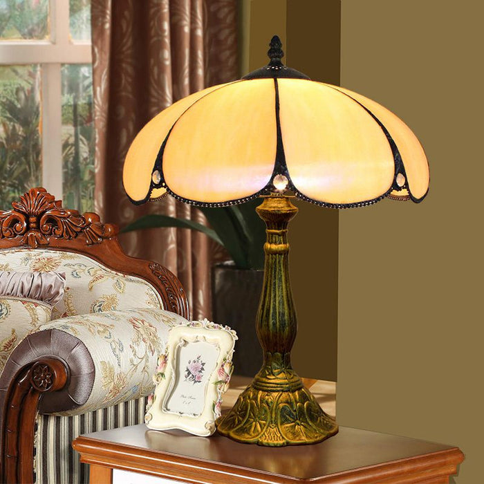 Modern Dome Shade Glass Table Lamp in Multicolor