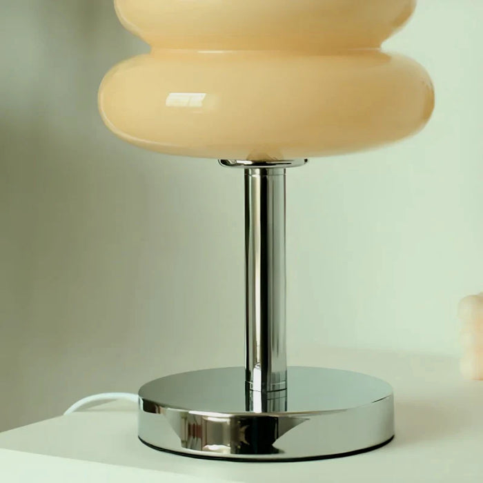 Minimalist and Elegant Nordic Round Metal and Glass Table Lamp