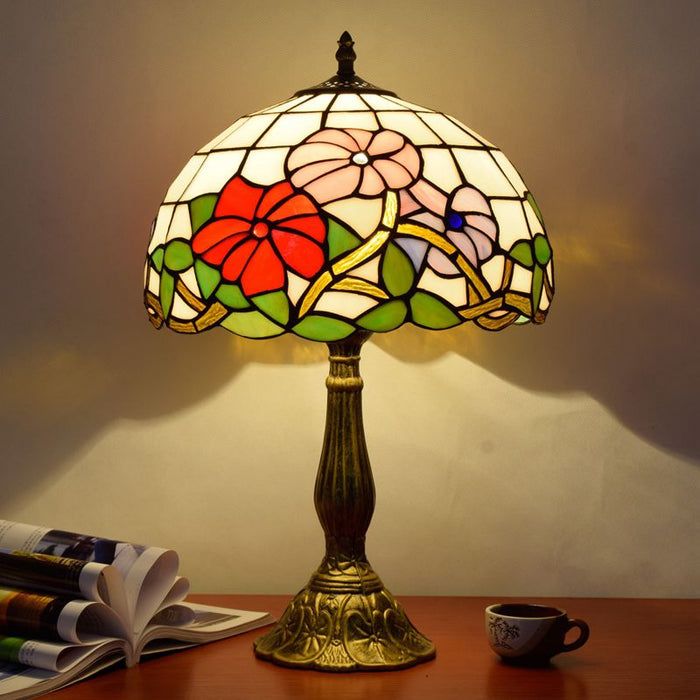 Modern Dome Shade Glass Table Lamp in Multicolor