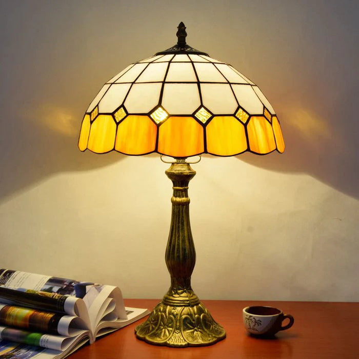 Modern Dome Shade Glass Table Lamp in Multicolor
