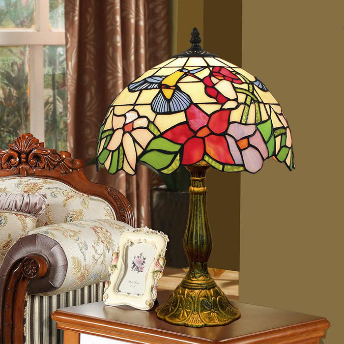 Modern Dome Shade Glass Table Lamp in Multicolor