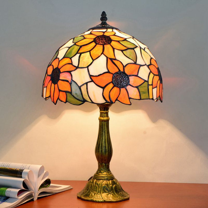 Modern Dome Shade Glass Table Lamp in Multicolor