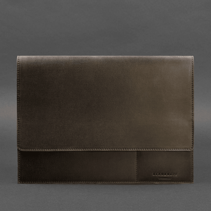 Handmade Dark Blue Leather Folder for Documents A4 on Magnets