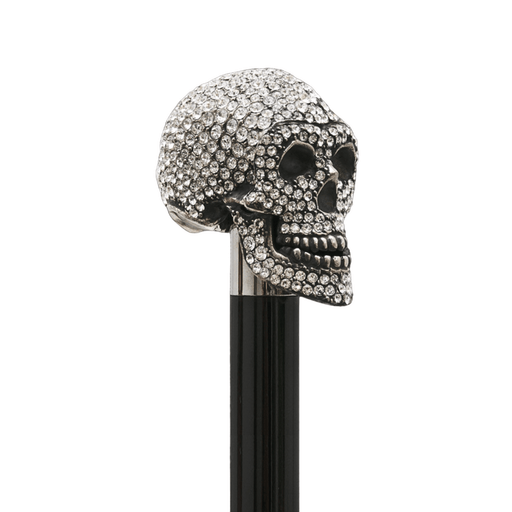 Silver Skull Cane Handle Crystals from Swarovski® - Rare Cane