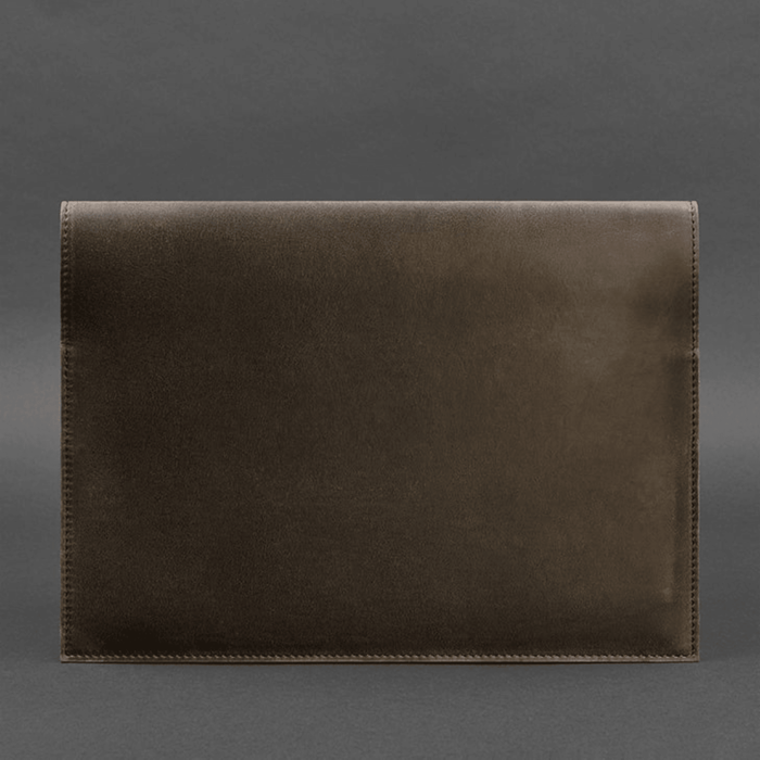 Handmade Dark Blue Leather Folder for Documents A4 on Magnets