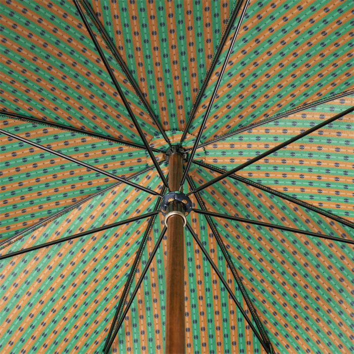Stylish Maple Stick Umbrella with Little Flowers Canopy