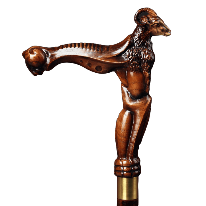 Ram Walking Stick, Wooden Walking Cane - Design Canes