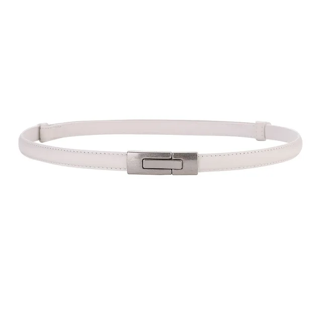 Elegant Skinny Patent Genuine Leather Slim Belt for Dress