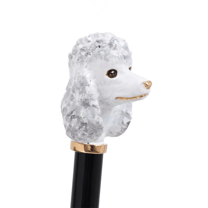 Poodle Print Black Umbrella with Dots for Her