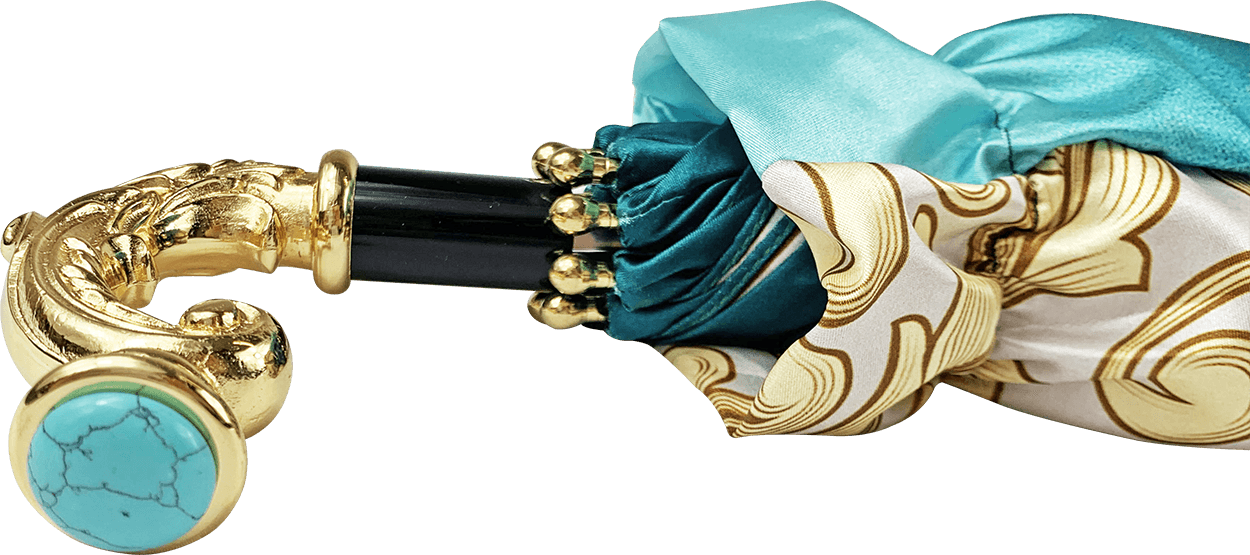 Wonderful Turquoise Women's Umbrella with Chic Handle
