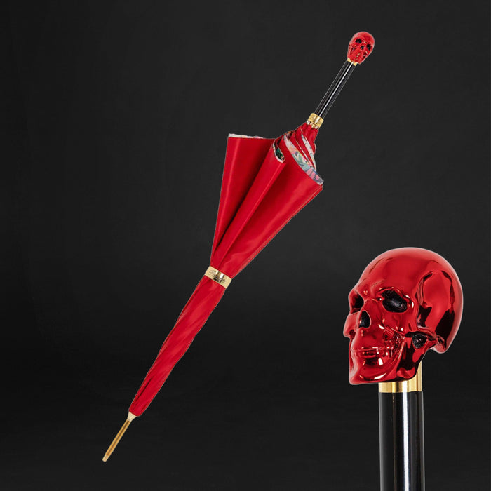 Rebel Red Skull Red Print Exclusive Umbrella