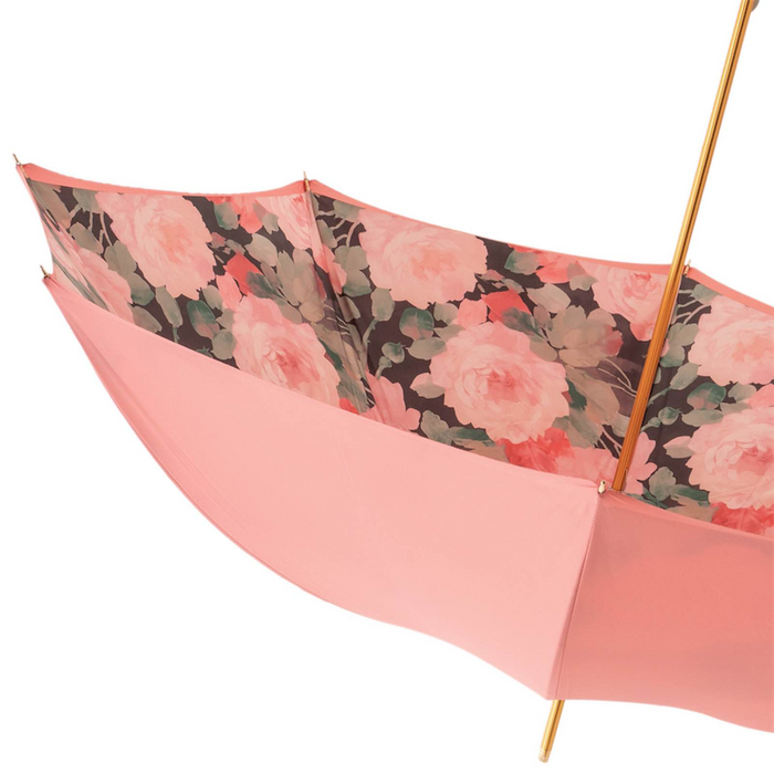 Chic Designer Pink Umbrella with Horse Handle