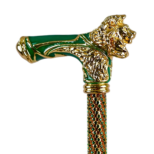 Jewelry Gold Lion Victorian Walking Cane Art Object