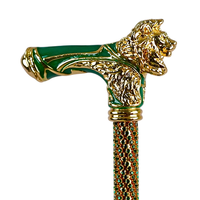 Jewelry Gold Lion Victorian Walking Cane Art Object