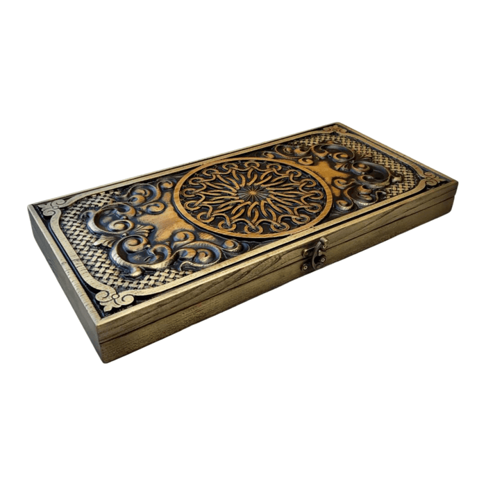 Handmade Wooden Backgammon "Pattern", 46x23x3cm
