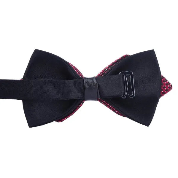 Midnight Black Pre-Tied Diamond Bow Tie for Classy Men