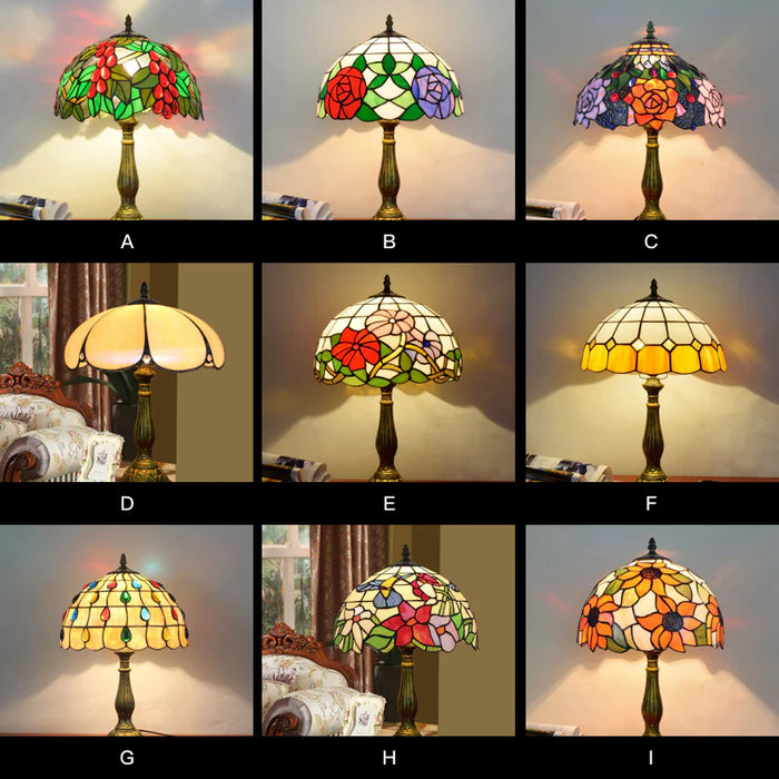 Modern Dome Shade Glass Table Lamp in Multicolor