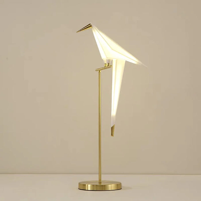 Stylish Origami Bird-Inspired Table or Floor Lamp with a Unique and Artistic Design