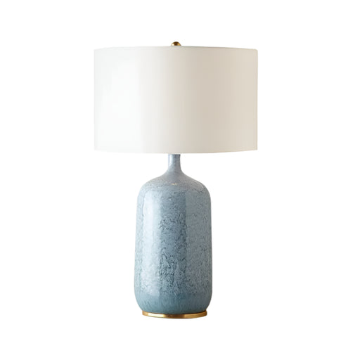 Modern Table Lamp with Ceramic Base and Fabric Shade