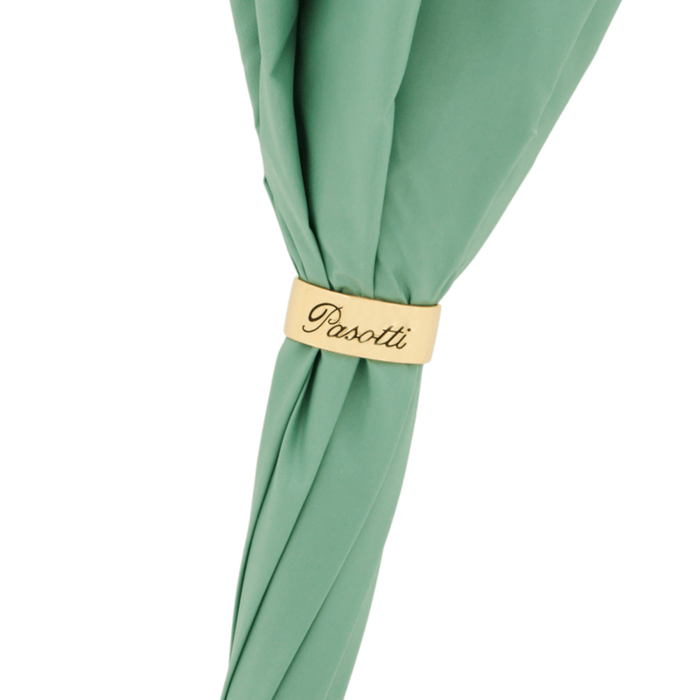 Jeweled Handle Green and Pink Roses Double Cloth Umbrella