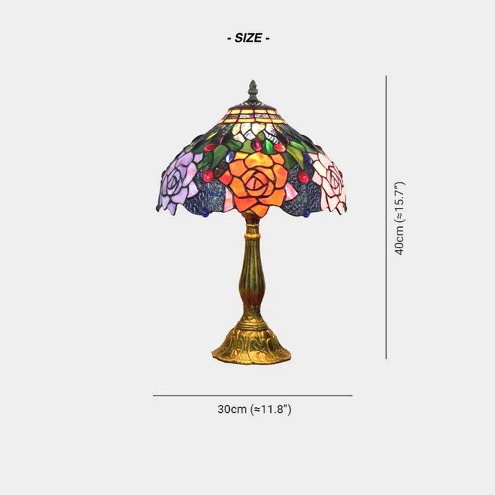 Modern Dome Shade Glass Table Lamp in Multicolor