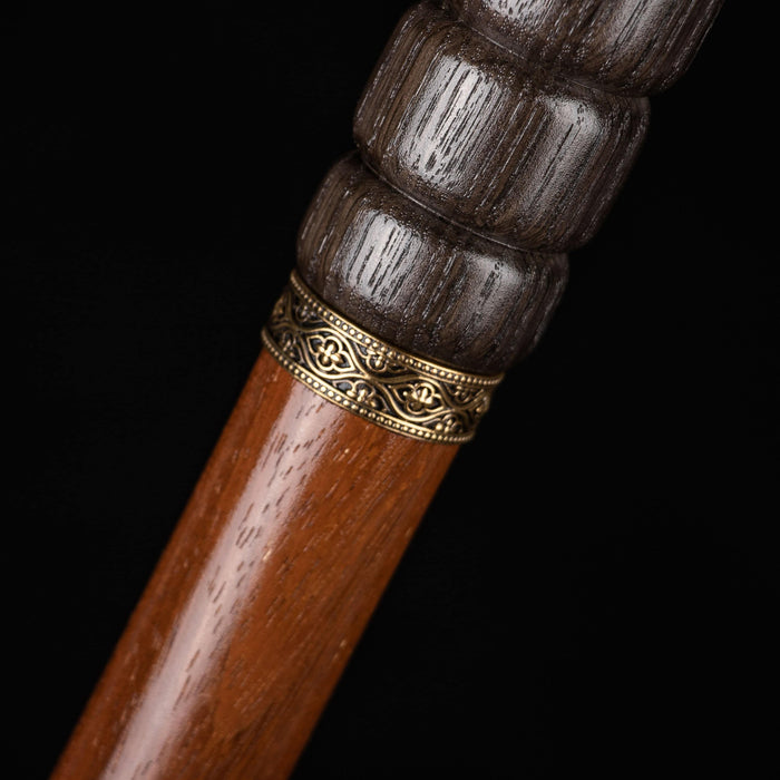 Tiger Iron Stone Knob Walking Cane - Ergonomic Grip Handle