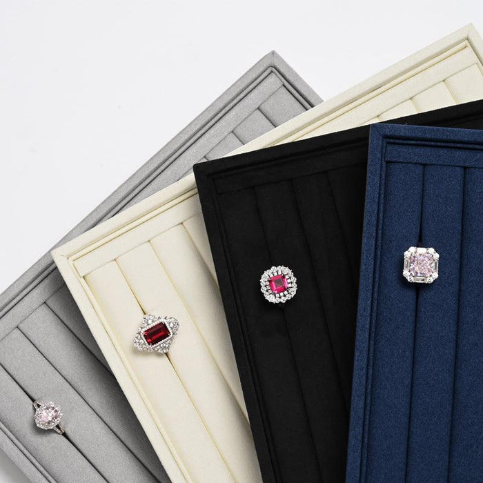 New Combination Gray Microfiber Jewelry Display Tray