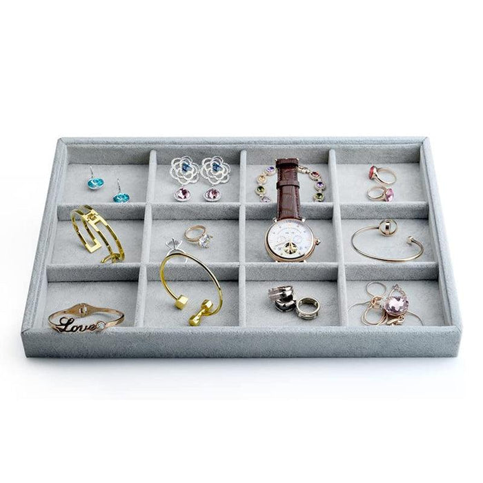 Stackable Velvet Jewelry Display Tray