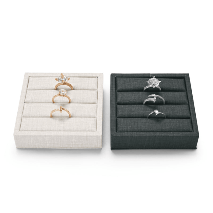 PU Leather Fabric Ring Case Home Decor