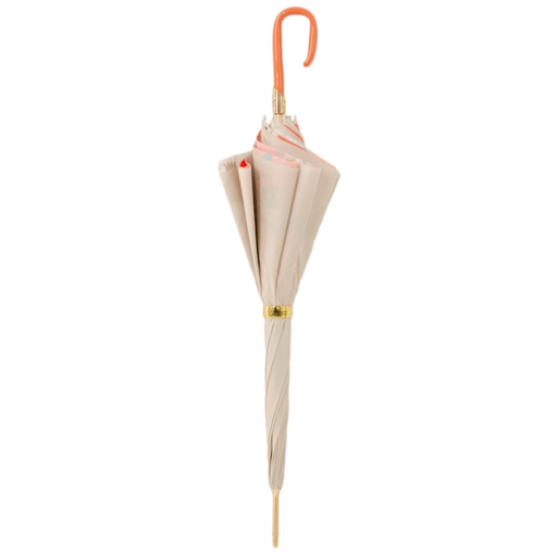Unique Women Ivory Umbrella with Orange Handle