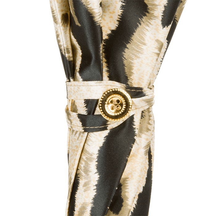 Safari Hippo Animal Print Enamel Handle Umbrella